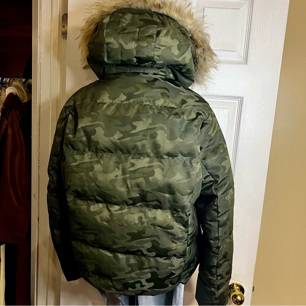 FERA Women’s Chloe Camo Down Ski Winter‎ Snow Parka Hooded Zipper Jacket Size 10 - Picture 6 of 16